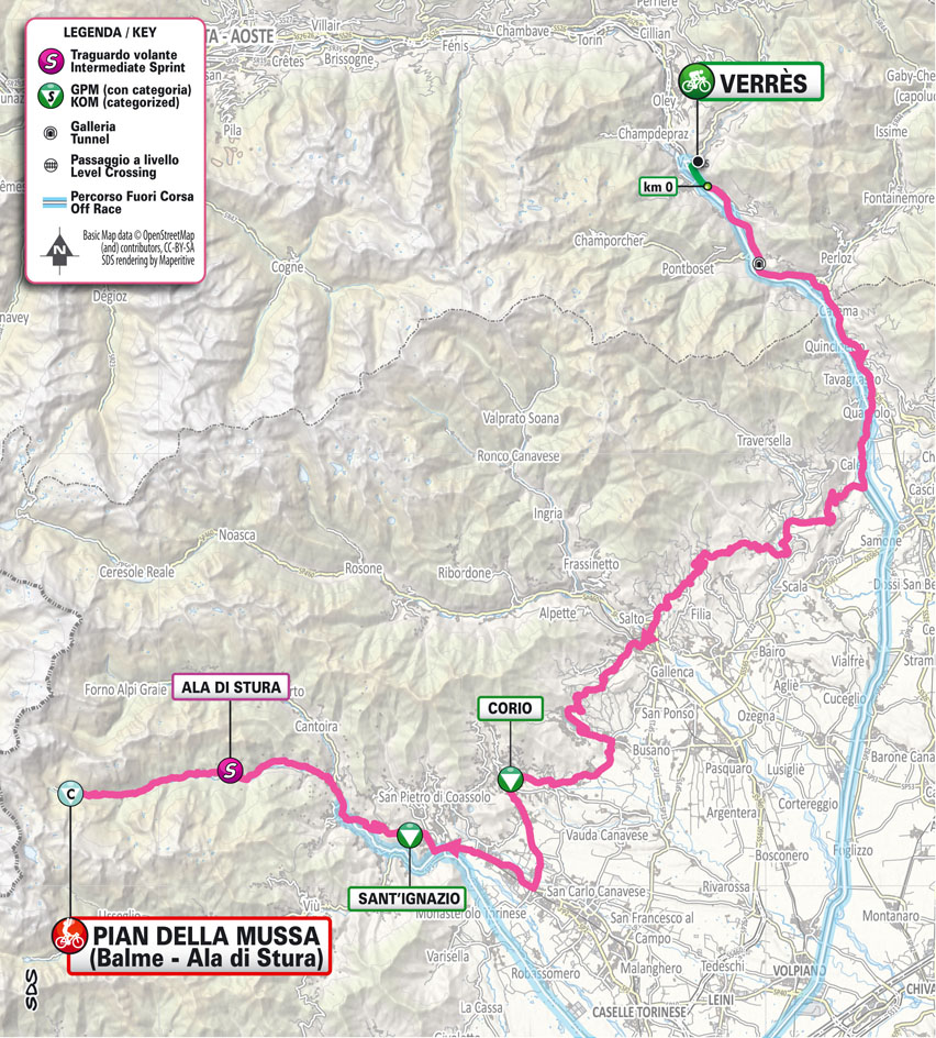 Planimetria/Map Stage 3 Giro Next Gen 2024
